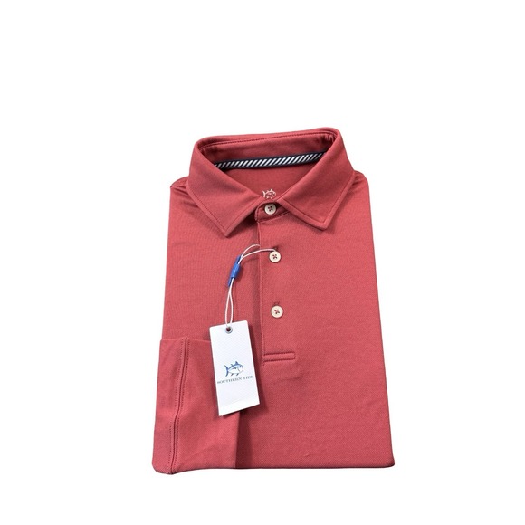 Southern Tide Other - Southern Tide Mens Belfair LS Performance Polo Mineral Red 11104 Size S